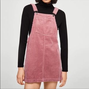 Mango Corduroy Pinafore Overalls Dress